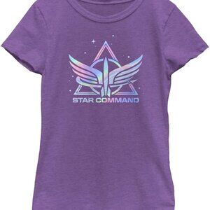 Disney Pixar Buzz Lightyear Star Command M 7/8 Girls Purple T-Shirt NEW Tee